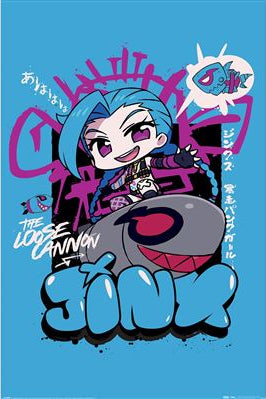 League of Legends Chibi Jinx poster