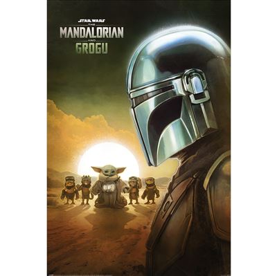 THE MANDALORIAN AND GROGU (SUNSET) POSTER