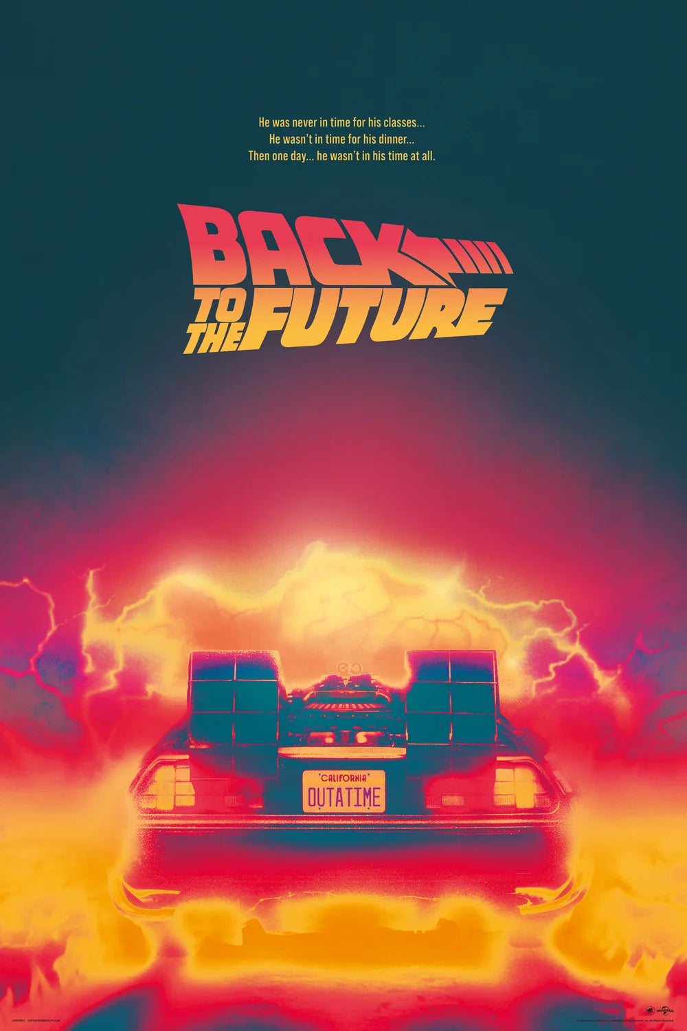 Back to the Future Delorean Poster
