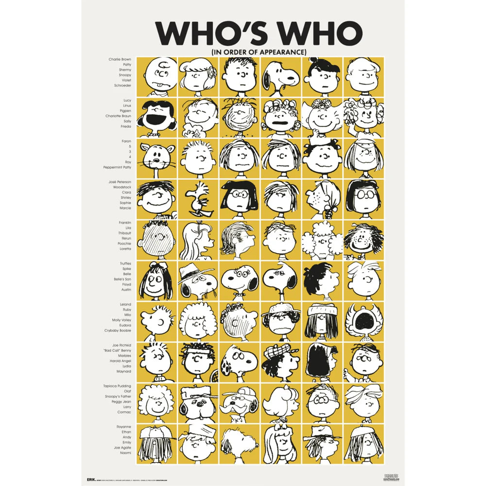 Snoopy Who's Who poster