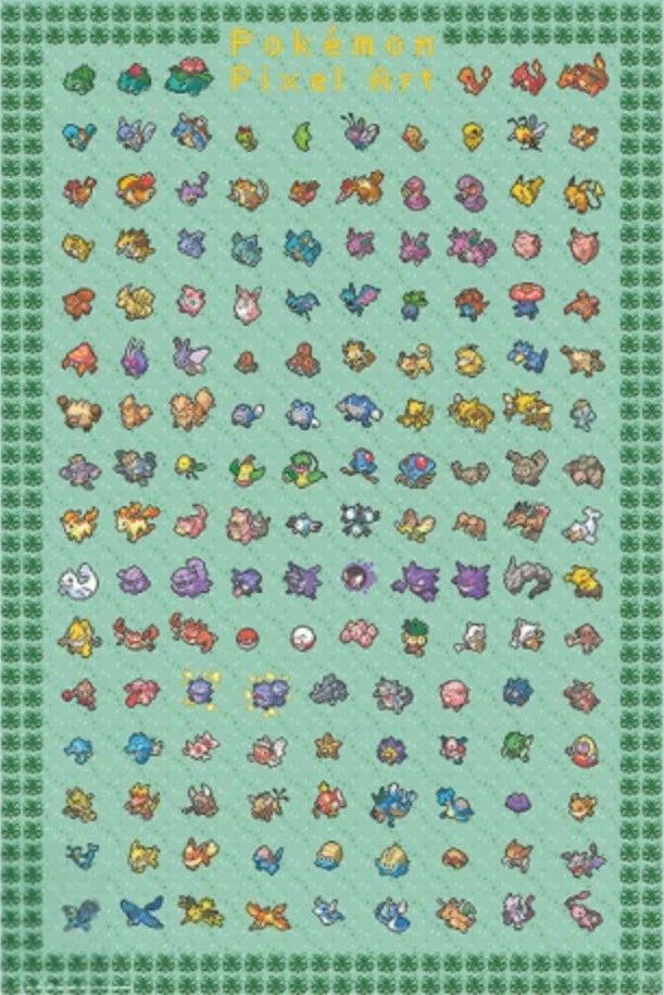 Pokémon Pixel Art Poster