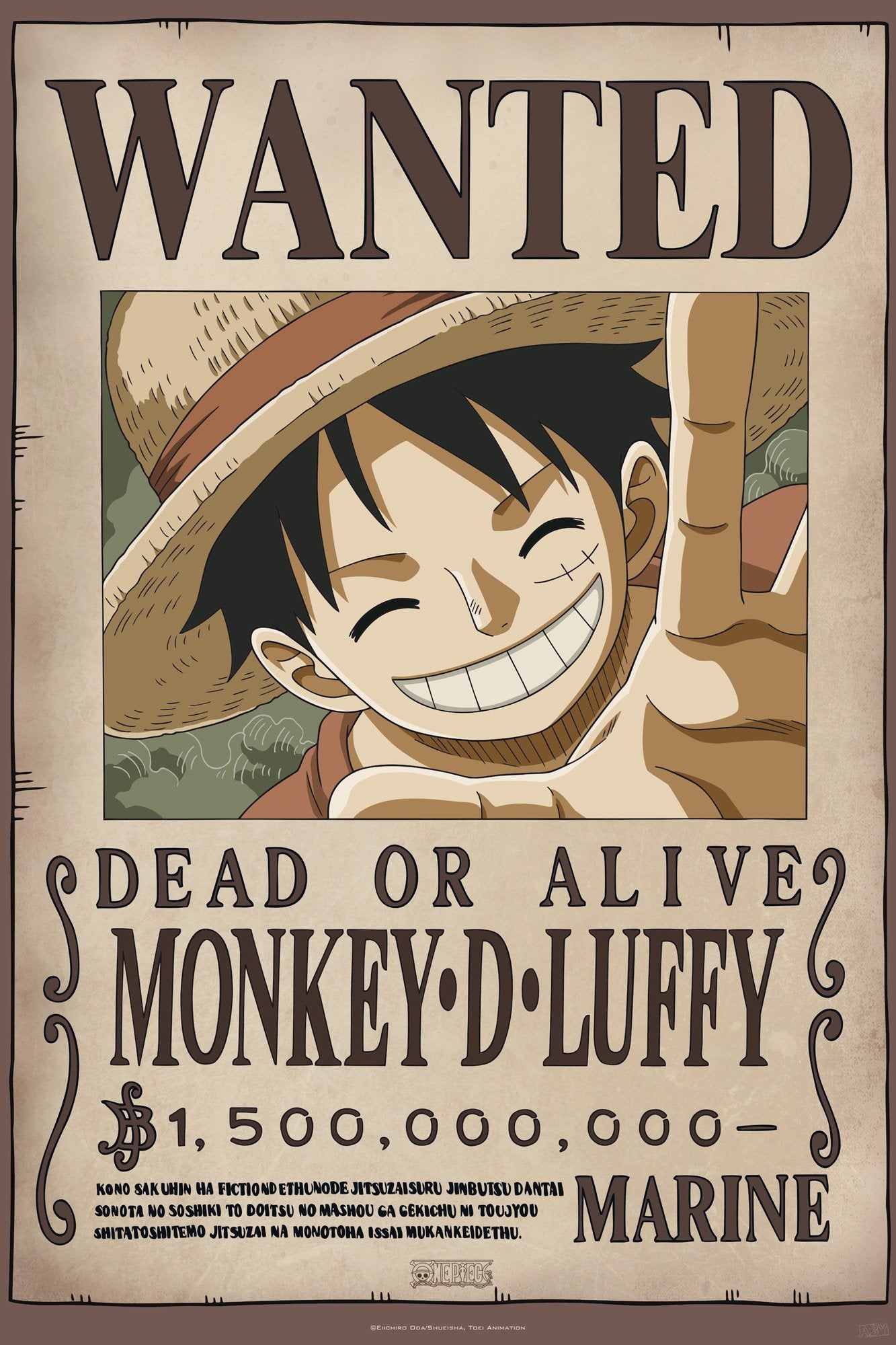 Manga posters - Manga One Piece Wanted poster ABYDCO583 – Panic Posters