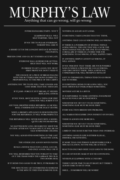 Murphy's Law Poster