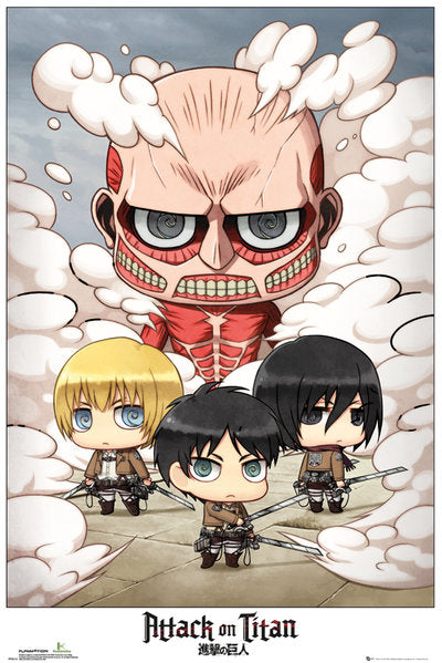 Attack On Titan (Chibi Group) Poster