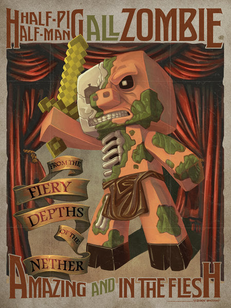Minecraft Zombie Pigman Poster