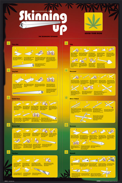 Cannabis Skinning Up Poster