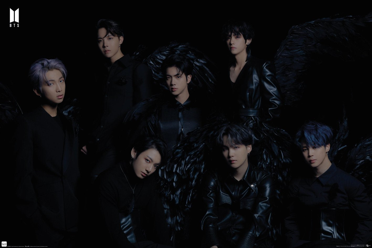 BTS K-Pop (Black Wings) Poster