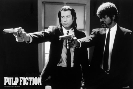 Pulp Fiction B/W Guns Poster