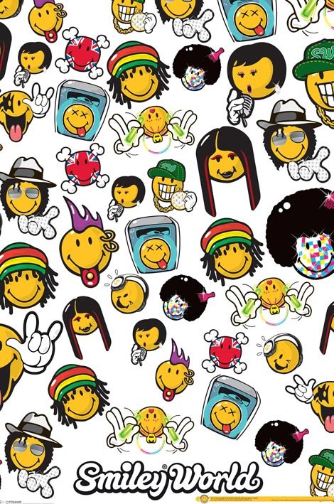Music Smiley World Poster
