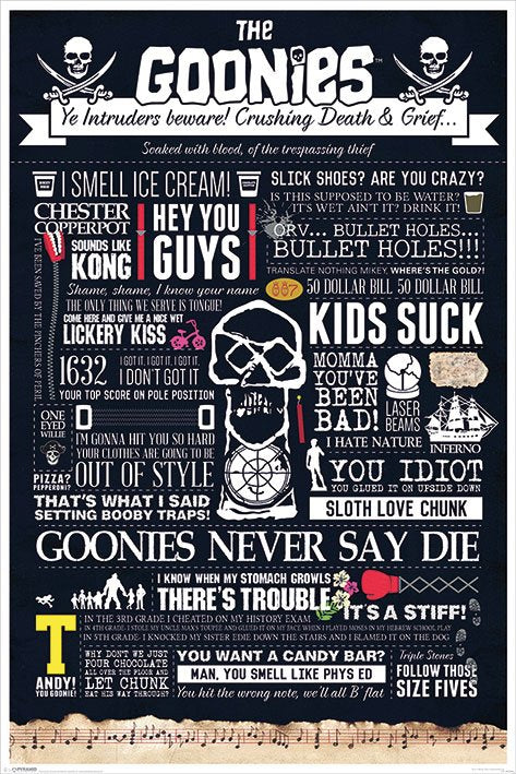 Goonies Typographic Poster