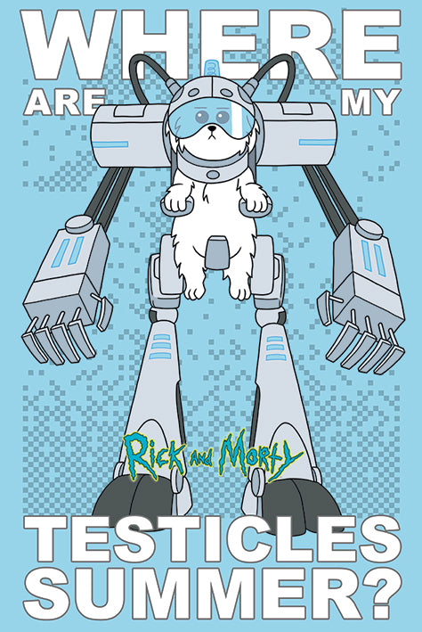 Rick and Morty (Where Are My Testicles) Poster