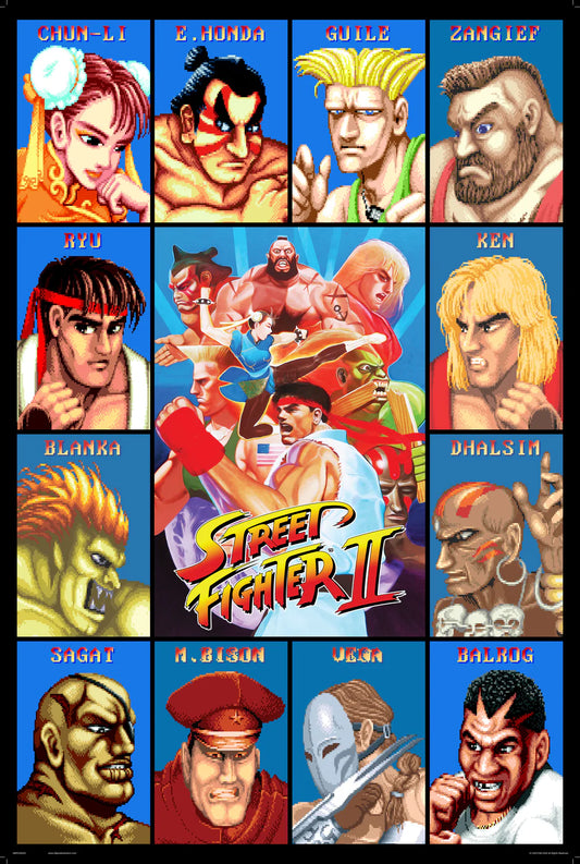 Streetfighter II Characters Poster