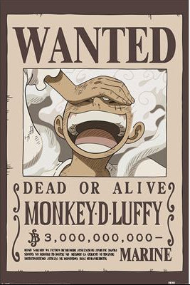 One Piece (Wanted Luffy) poster