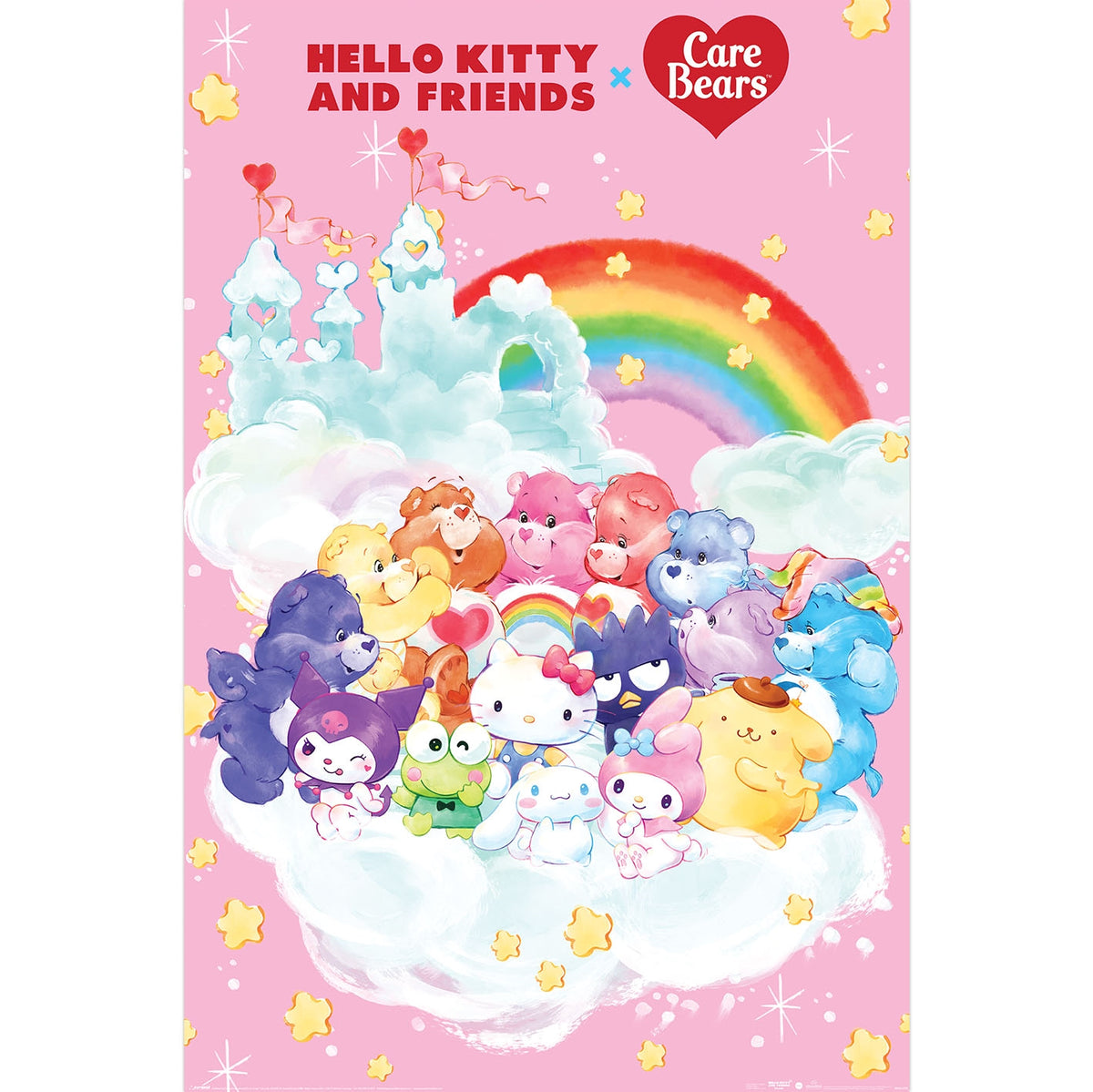 HELLO KITTY X CARE BEARS (CASTLE RAINBOW) POSTER