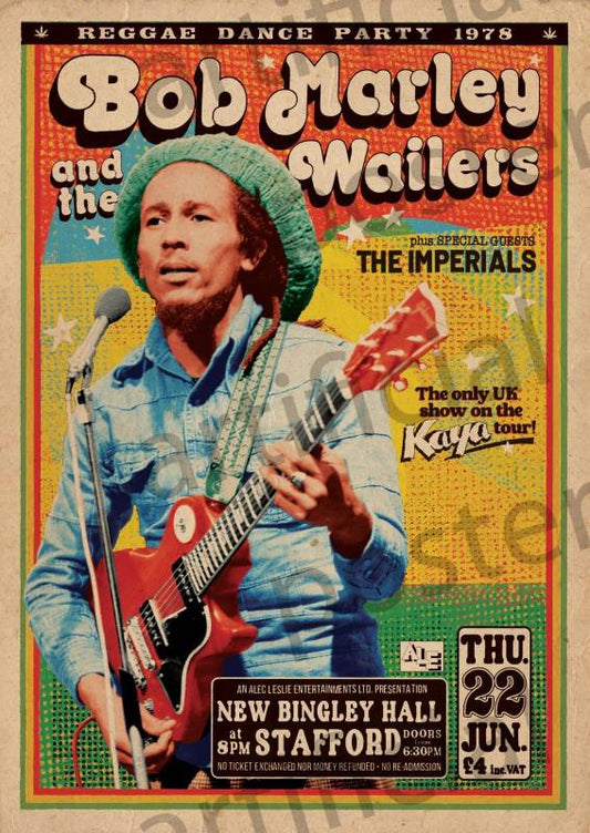 Bob Marley (Bingley Hall 1978) Poster