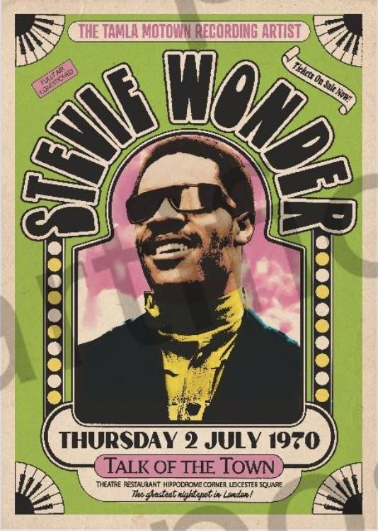 Stevie Wonder (London 1970) Poster