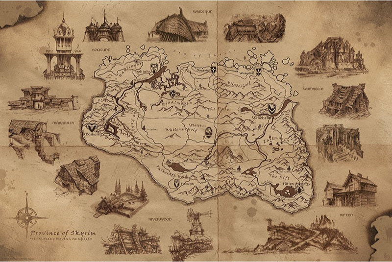 Skyrim (illustrated map)