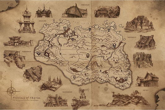 Skyrim (illustrated map)