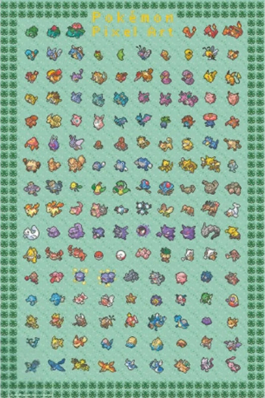Pokémon Pixel Art Poster