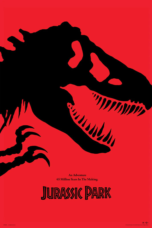 Jurassic Park Red Tyrannosaurus Rex Movie poster