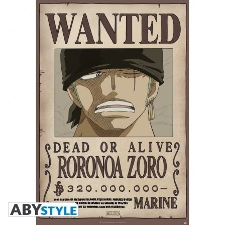 One Piece (Wanted Zoro) Poster