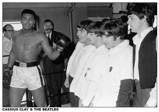 Muhammad Ali (Cassius Clay) & The Beatles Poster
