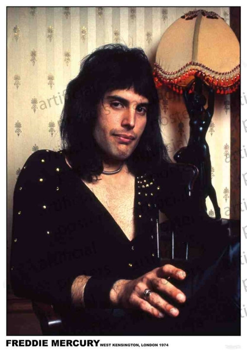 Queen Freddie Mercury (London 1974) Poster
