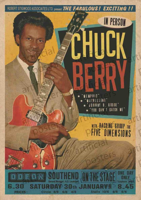 Chuck Berry (Southend Odeon) Poster
