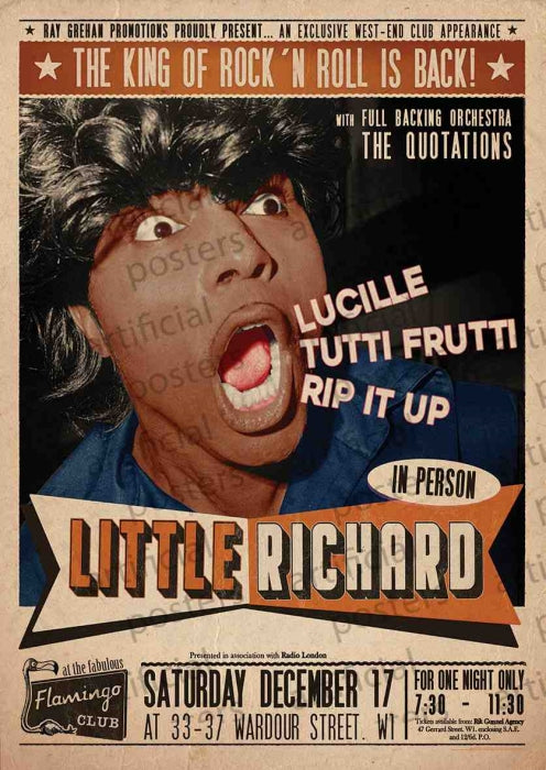 Little Richard (Flamingo Club) Poster