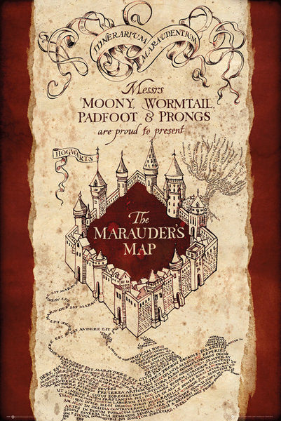 Harry Potter (Marauders Map) Poster