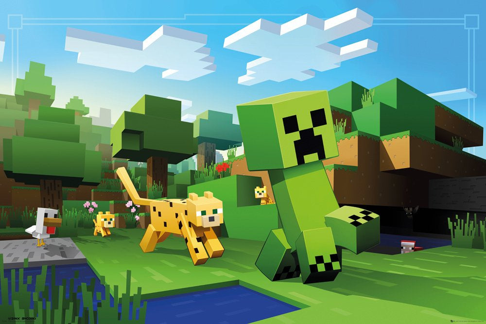Minecraft (Ocelot Chase) Poster