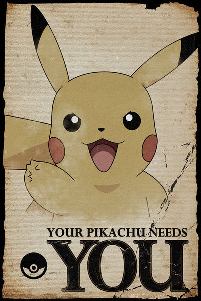 Pokemon (Pikachu Needs You) Poster