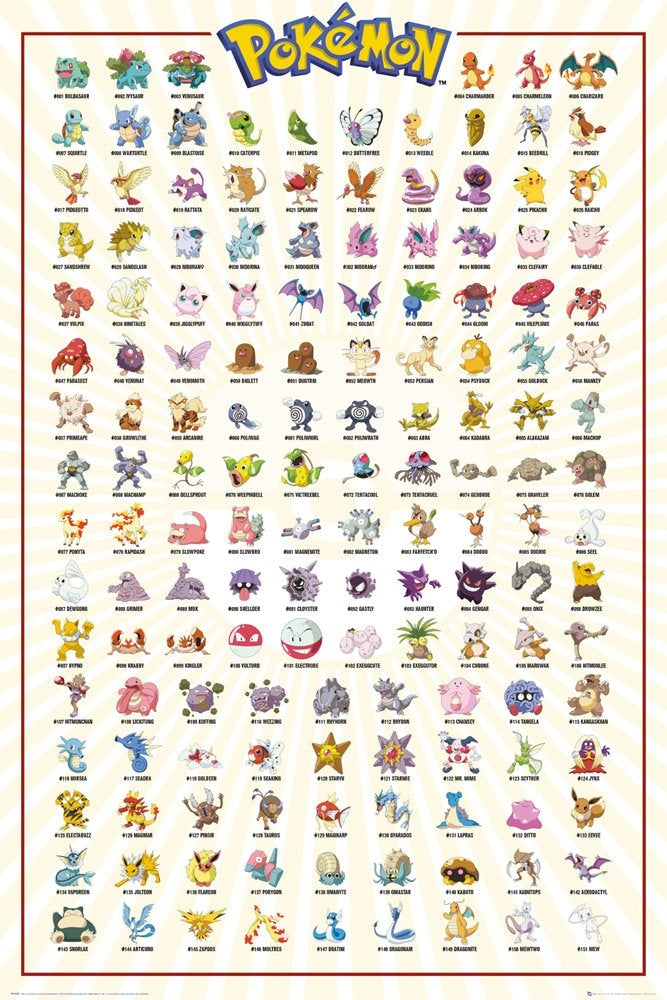 Pokemon (Kanto 151) Poster