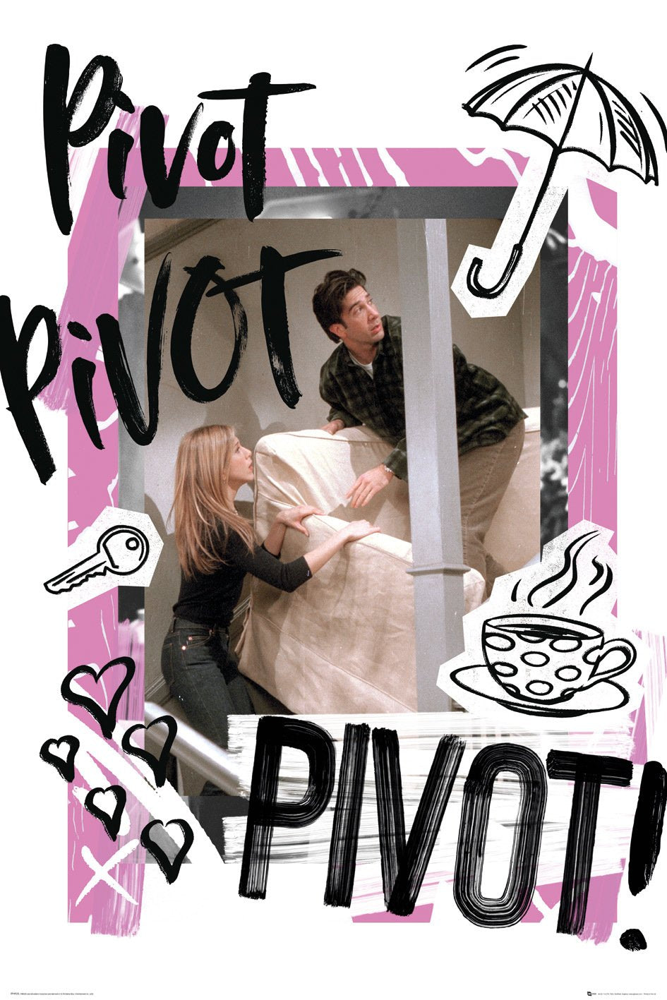 Pivot Friends Sticker Friends posters - Friends Pivot poster FP4925 – Panic Posters
