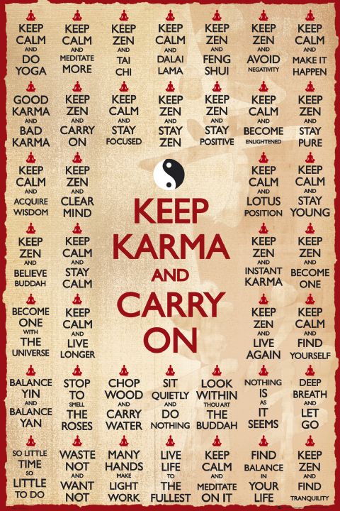 Keep Karma And Carry On Poster