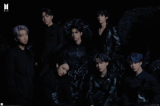 BTS K-Pop (Black Wings) Poster