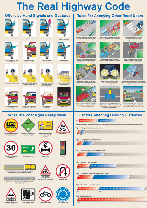 Real Highway Code Poster
