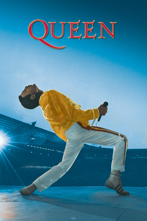 Queen Freddie Mercury Live At Wembley Poster
