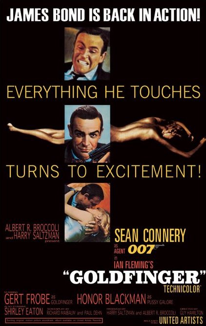 James Bond Goldfinger (Back)  Poster