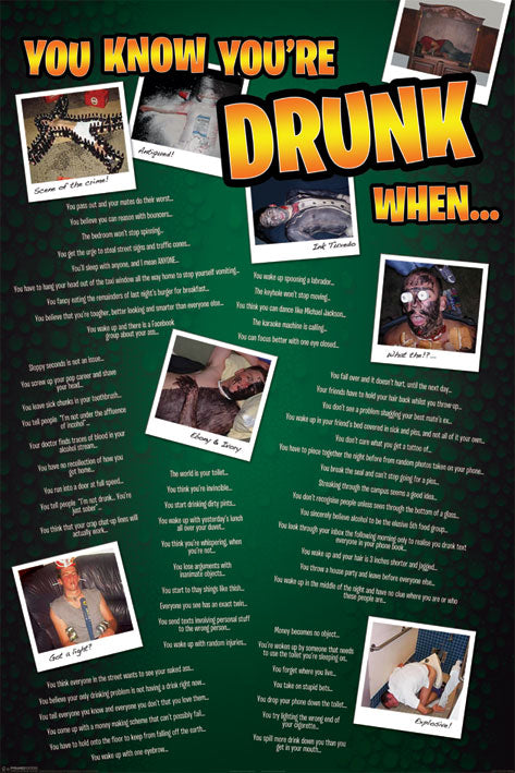 You Know You're Drunk Poster