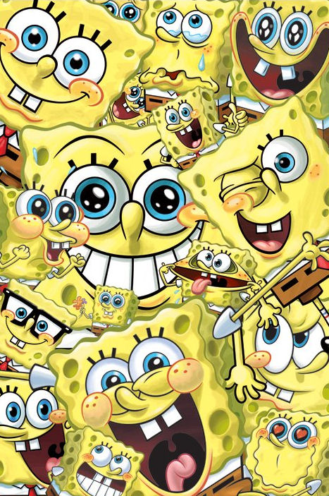 Spongebob Squarepants Faces Poster