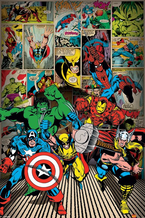 Marvel Here Come The Heroes Poster
