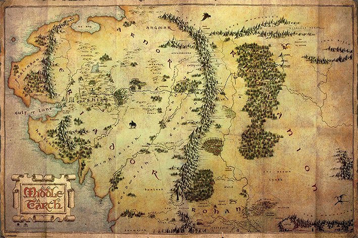 Hobbit Middle Earth Poster
