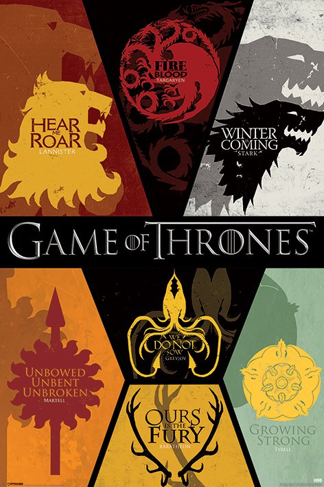 Game Of Thrones (Sigils) Poster