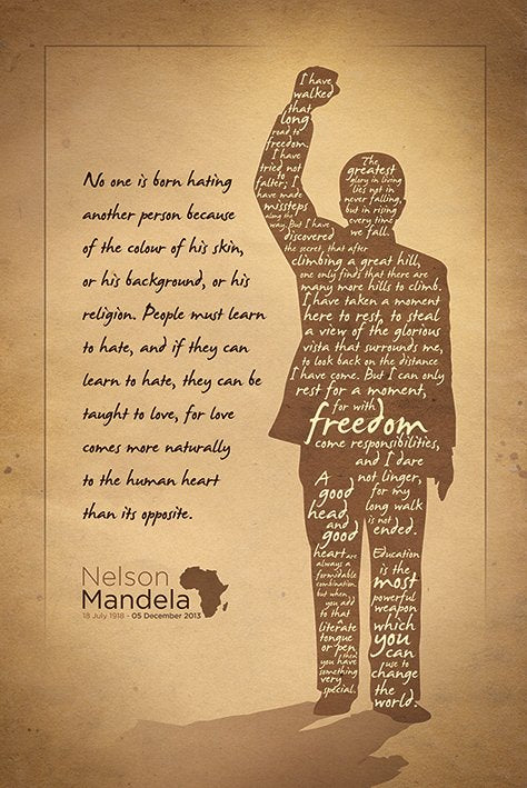Nelson Mandela (Silhouette) Poster