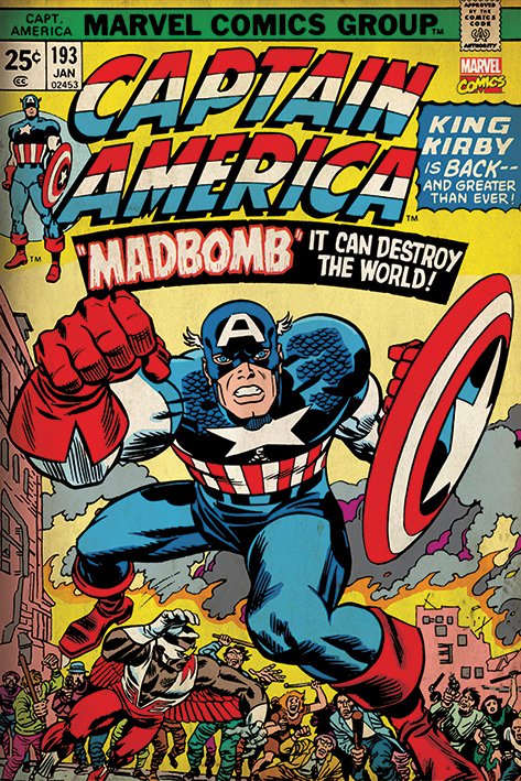 Captain America (Retro Marvel) Poster
