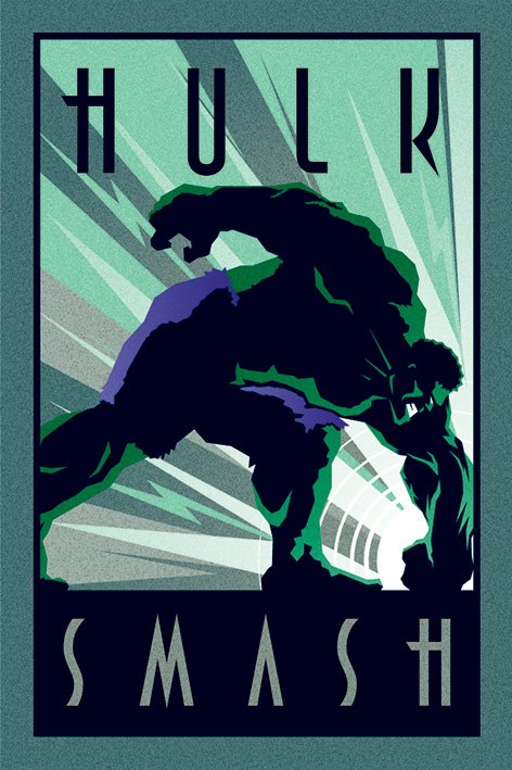 Hulk (Marvel Deco) Poster