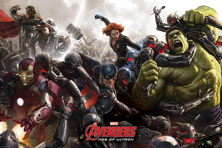 Avengers Age Of Ultron (Battle) Poster