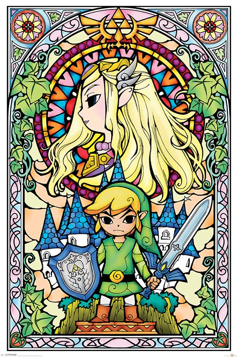 Zelda (Stained Glass) Poster
