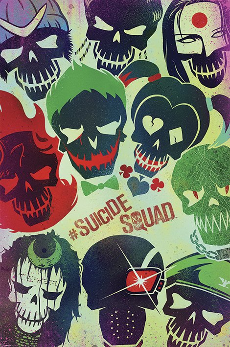 DC Comics Suicide Squad (Skulls) Poster